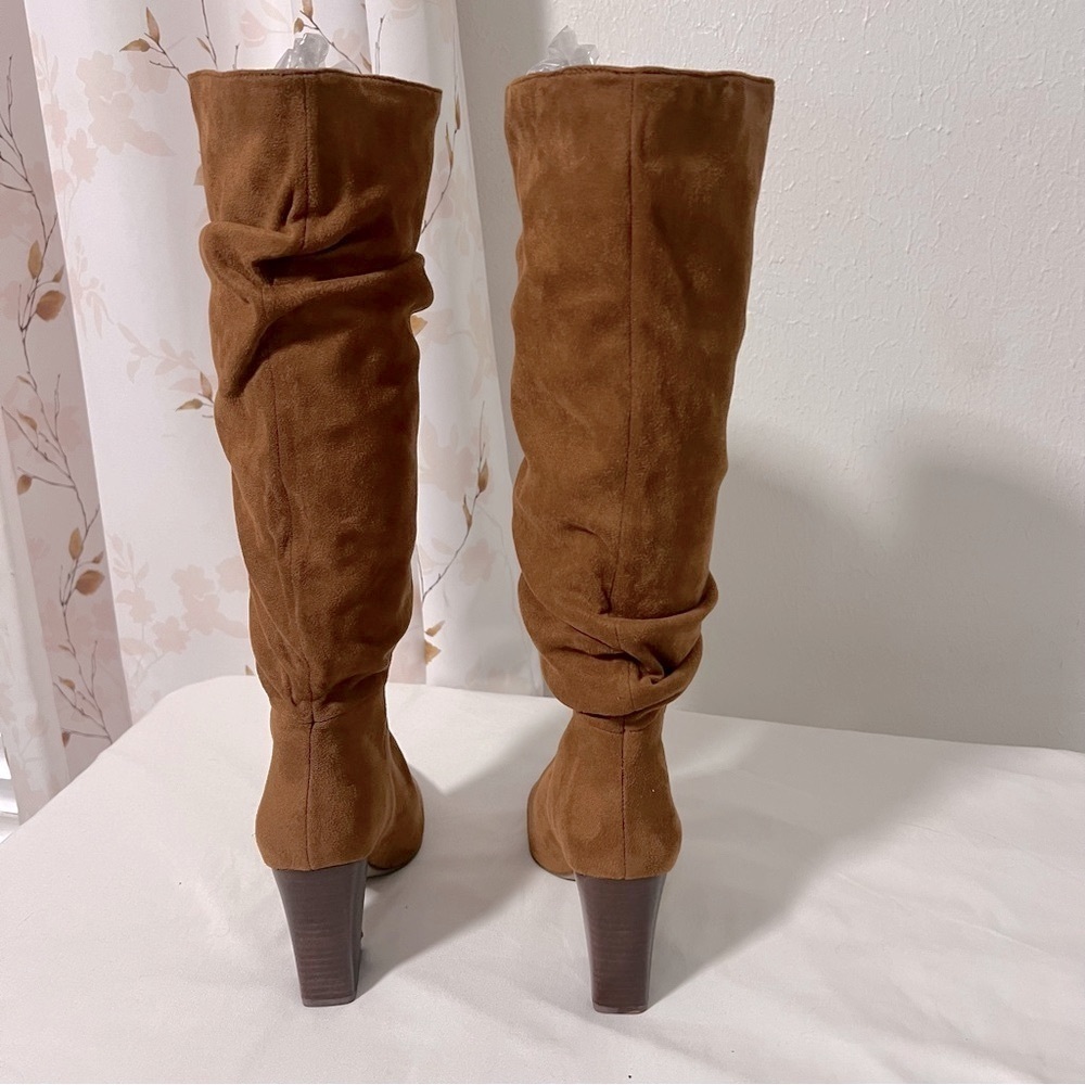 Steve Madden Women’s Size 5.5M Brown Heeled Boots with Slouchy Suede Design - Picture 6 of 11